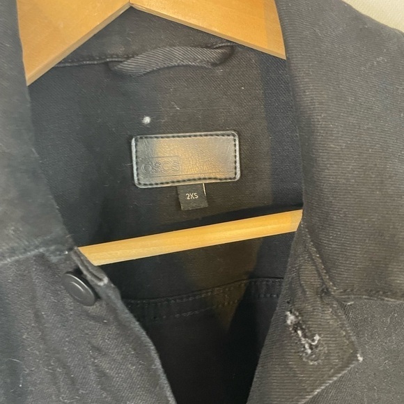 Asos Black Denim Jean Jacket Size 2XS Womens - Picture 2 of 4